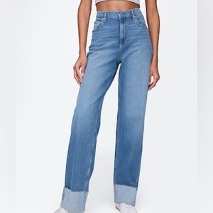 GAP ’90s Loose Mid Rise Cuffed Wide Leg Jeans – Size 31/12 Tall
